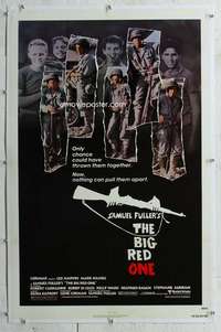 d356 BIG RED ONE linen one-sheet movie poster '80 Samuel Fuller, Lee Marvin