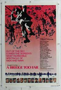 d372 BRIDGE TOO FAR linen style B one-sheet movie poster '77 Michael Caine