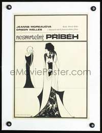d120 IMMORTAL STORY linen Czechoslovakian 12x16 movie poster '68 Vyletal art!
