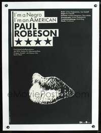 d137 I'M A NEGRO I'M AN AMERICAN linen East German movie poster '89