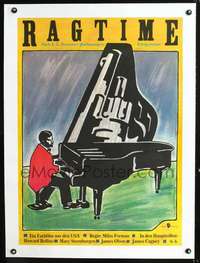 d138 RAGTIME linen East German movie poster '81 great Krause piano art!