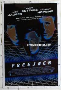 d435 FREEJACK linen foil one-sheet movie poster '91 Estevez, Mick Jagger