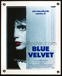 d193 BLUE VELVET linen French 16x20 movie poster '86 Lynch, different!