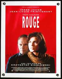 d214 RED linen French 16x21 movie poster '94 Krzysztof Kieslowski