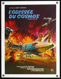 d219 THUNDERBIRDS ARE GO linen French 23x31 movie poster '66 cool art!