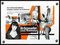 d139 FASTER, PUSSYCAT! KILL! KILL! linen German 12x17 movie poster '65 sexy!
