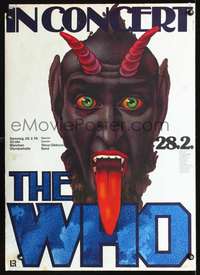 d004 WHO German concert poster '76 wild Kieser art!