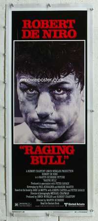 d038 RAGING BULL linen insert movie poster '80 Robert De Niro, Scorsese