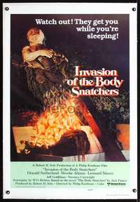 d477 INVASION OF THE BODY SNATCHERS linen int'l A one-sheet movie poster '78