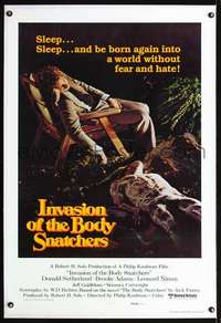 d478 INVASION OF THE BODY SNATCHERS linen int'l B one-sheet movie poster '78