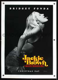 d486 JACKIE BROWN linen teaser one-sheet movie poster '97 sexy Bridget Fonda