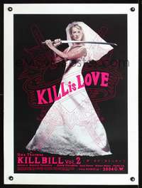 d241 KILL BILL: VOL. 2 linen Japanese movie poster '04 Tarantino, Uma!