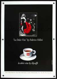 d496 LA DOLCE VITA linen Italian advertising poster 1990s coffee ad!