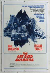 d533 ONE EYED SOLDIERS linen one-sheet movie poster '67 Dale Robertson