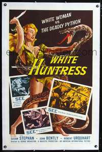 d534 OUTLAW SAFARI linen one-sheet movie poster R57 sexy White Huntress!