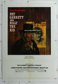 d541 PAT GARRETT & BILLY THE KID linen one-sheet movie poster '73 Bob Dylan