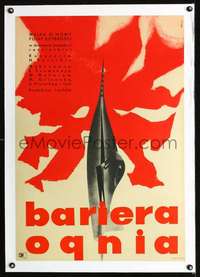 d262 BARER NEIZVESTNOSTI linen Polish 23x33 movie poster '61 cool art!