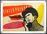 d278 MORSKOY YASTREB linen Polish 23x33 movie poster '53 Zamecznik art