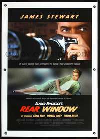 d558 REAR WINDOW linen one-sheet movie poster R2000 Hitchcock,Stewart,Kelly