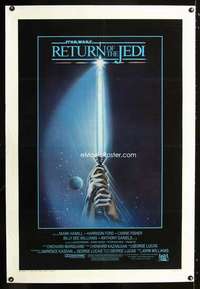 d566 RETURN OF THE JEDI linen int'l one-sheet movie poster '83 George Lucas