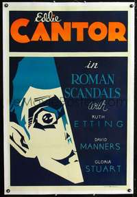 d580 ROMAN SCANDALS linen Leader Press one-sheet movie poster '33 Cantor