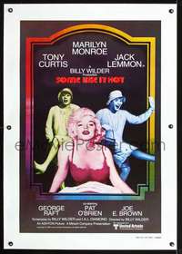 d602 SOME LIKE IT HOT linen int'l one-sheet movie poster R80 Marilyn Monroe