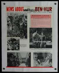 d050 BEN-HUR linen special 22x29 movie poster 1959 Heston, Wyler