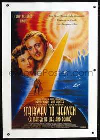 d609 STAIRWAY TO HEAVEN linen one-sheet movie poster R95 Powell & Pressburger