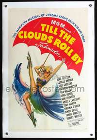 d626 TILL THE CLOUDS ROLL BY linen one-sheet movie poster '46 sexy artwork!