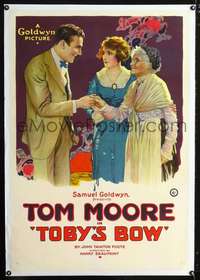 d628 TOBY'S BOW linen one-sheet movie poster '19 pretty stone litho art!