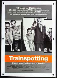 d632 TRAINSPOTTING linen one-sheet movie poster '96 Ewan McGregor, Boyle