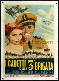 f071 ANNAPOLIS STORY linen Italian one-panel movie poster '59 Ciriello art!