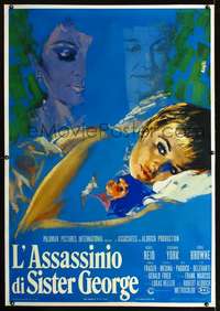 f077 KILLING OF SISTER GEORGE linen Italian one-panel movie poster '69 Avelli