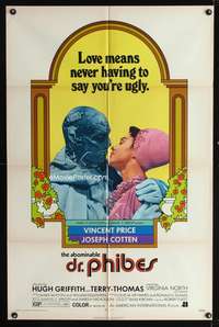 h012 ABOMINABLE DR PHIBES one-sheet movie poster '71 mad scientist Vincent Price, classic tagline!
