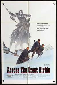 h014 ACROSS THE GREAT DIVIDE one-sheet movie poster '77 McQuarrie art!