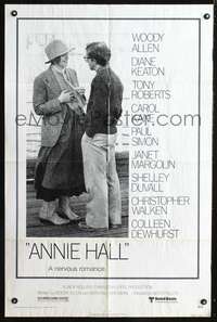 h026 ANNIE HALL one-sheet movie poster '77 Woody Allen, Diane Keaton