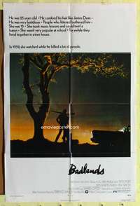 h054 BADLANDS one-sheet movie poster '74 Terrence Malick, Martin Sheen