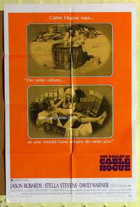 h055 BALLAD OF CABLE HOGUE one-sheet movie poster '70 Sam Peckinpah, Jason Robards, Stella Stevens