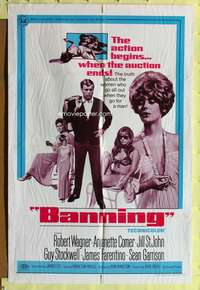 h064 BANNING one-sheet movie poster '67 Robert Wagner, Anjanette Comer, Jill St. John
