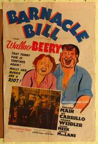 h071 BARNACLE BILL style C one-sheet movie poster '41 Wallace Beery, Marjorie Main