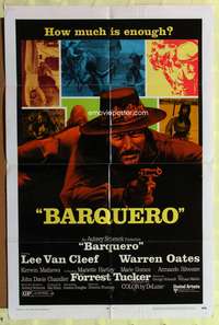 h072 BARQUERO one-sheet movie poster '70 Lee Van Cleef, Warren Oates