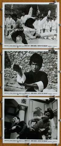k512 ENTER THE DRAGON 3 8x10 movie stills '73 Bruce Lee classic!