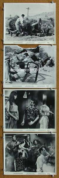k360 HOT RODS TO HELL 4 8x10 movie stills '67 classic car racing film!