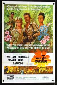 m006 7th DAWN one-sheet movie poster '64 William Holden, Howard Terpning art!