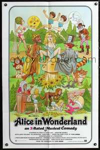 m017 ALICE IN WONDERLAND one-sheet movie poster '76 sexy Playboy's cover girl Kristine De Bell!