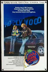 m022 ALOHA, BOBBY & ROSE one-sheet movie poster '75 Paul Le Mat by 1968 Chevy Camaro!
