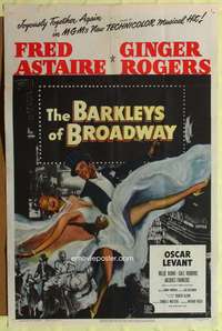 m054 BARKLEYS OF BROADWAY one-sheet movie poster '49 Fred Astaire & Ginger Rogers in New York!