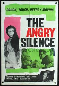 m030 ANGRY SILENCE English one-sheet movie poster '61 Richard Attenborough, Pier Angeli