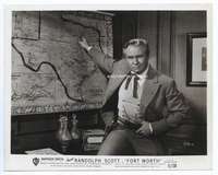 n178 FORT WORTH 8x10 movie still '51 David Brian by map of Texas!