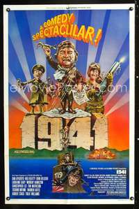 p005 1941 style F one-sheet movie poster '79 Steven Spielberg, John Belushi, Green art!
